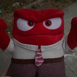 Anger Plush Disney Emotions Movie Toy with Tie.